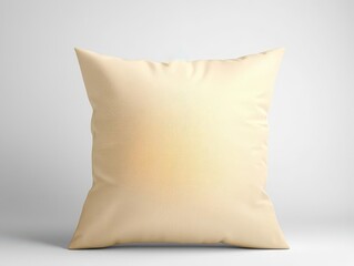 Design mockup in Happy New Year. Soft textured pillow with a subtle pattern on a light background.