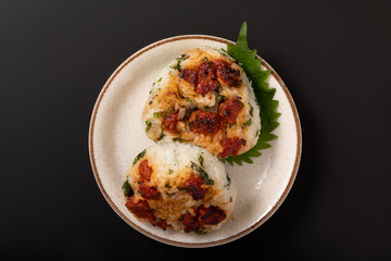 焼き筋子　焼きおにぎり