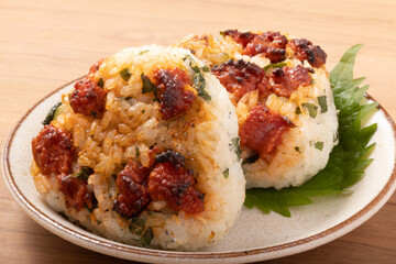 焼き筋子　焼きおにぎり