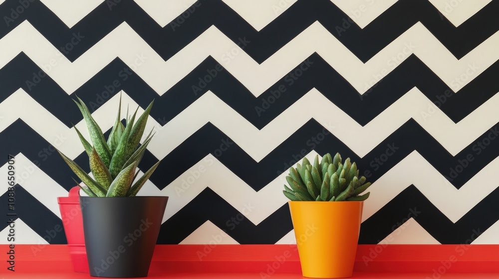 Poster zigzag patterns, with their sharp, angular lines, create dynamic movement and energy in designs