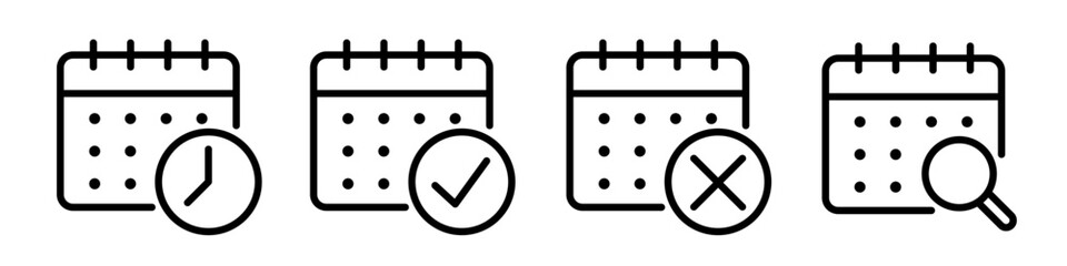 Calendar icon. Calendar icon set