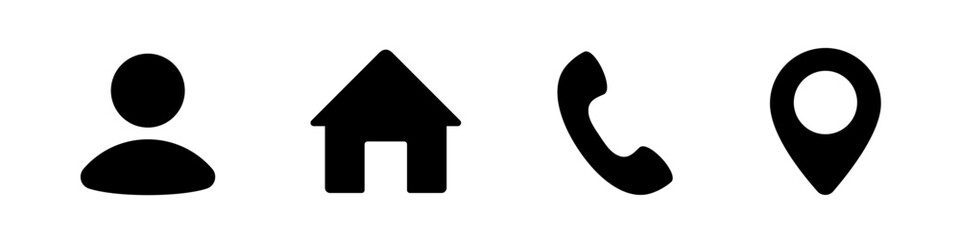 Contact us icons. Contact us icon set.