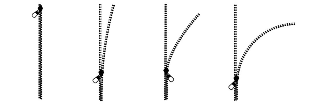 Zipper vector. Zipper vector set