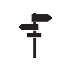 Signpost Icon Symbolizing Direction and Choice in Decisions