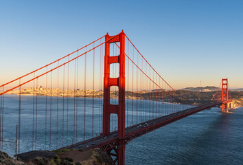 Beautiful view of Golden gate bridge at sunset time