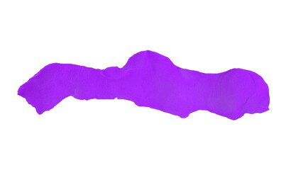 Purple clay texture isolated on transparent background.