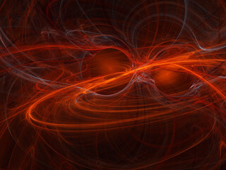 Obraz premium Fractal colored abstract on black background