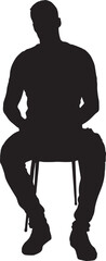 Vector Silhouette Collection: Clean and Bold Designs men sitting in various ways in a chair