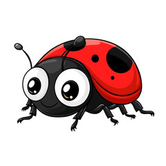 Obraz premium Cute Cartoon Ladybug Illustration