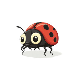 Obraz premium Cute Cartoon Ladybug