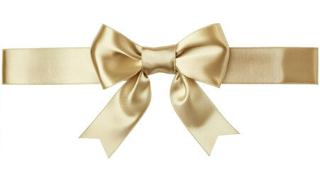 beautiful gold ribbon bow with long tails, perfect for gifts and decorations. This elegant accessory adds touch of luxury to any occasion