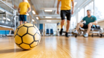 Athlete Performing Movement Drills in Rehabilitation Facility