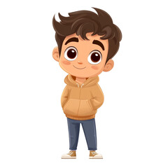 Obraz premium Smiling Cartoon Boy