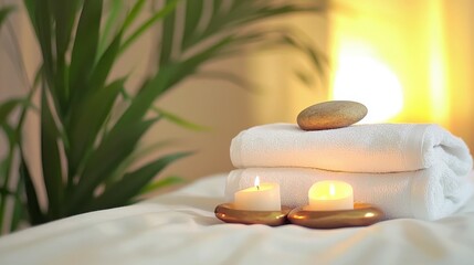 Cozy Healing Retreat Setup with Candles and Plants
