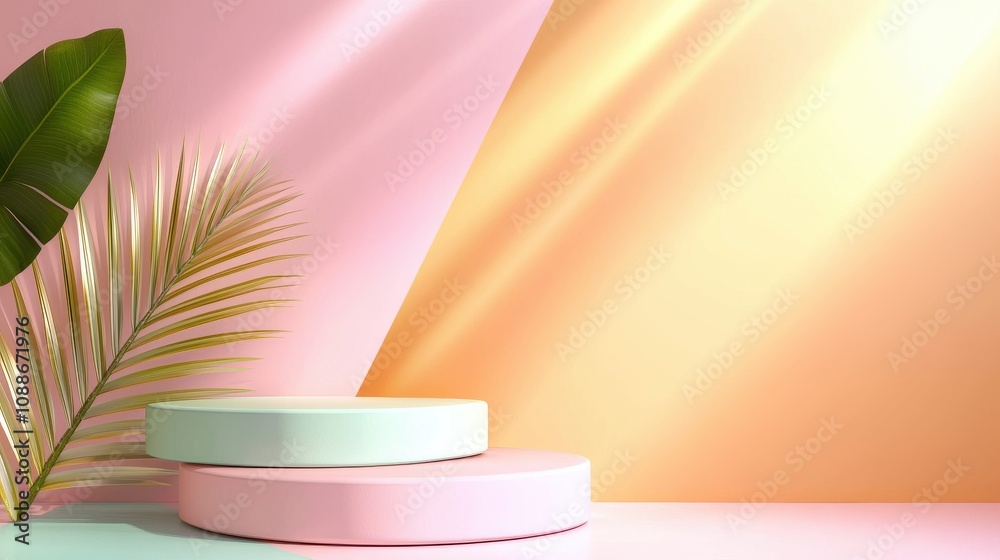 Poster soft gradient background in pastel tones