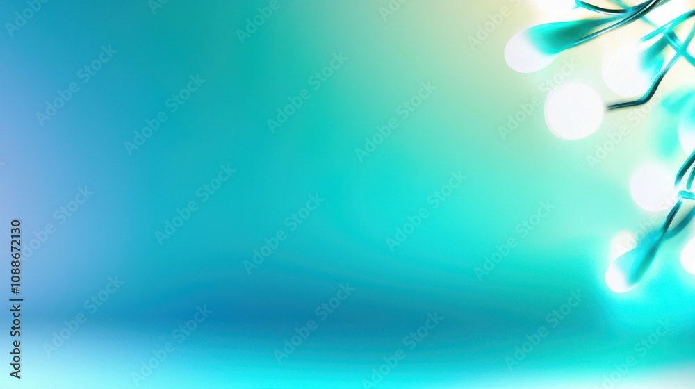 Poster soft blue and green background with smooth transitions