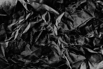 black crumpled paper background texture