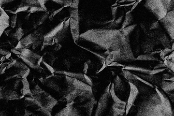 black crumpled paper background texture