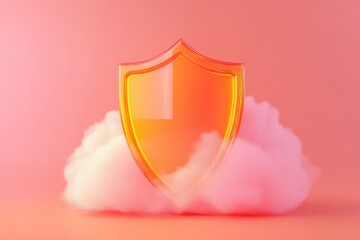 A shield is covered in clouds