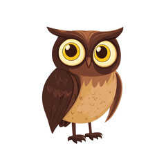 Obraz premium Cute Brown Owl Illustration