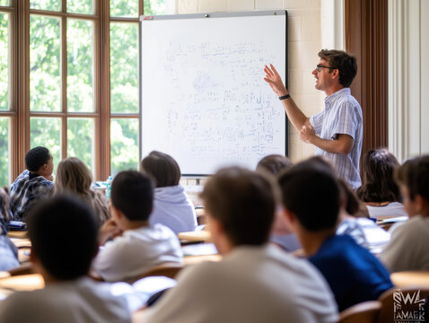 A Group of Students Engaged Learning in a Classroom