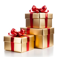 Obraz premium gift box with ribbon on white