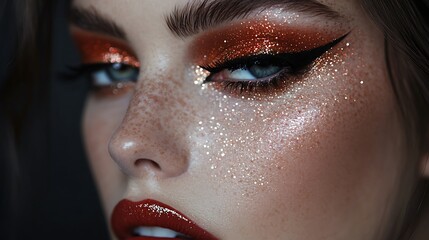 Makeup application beauty studio tutorial close-up glamour looks