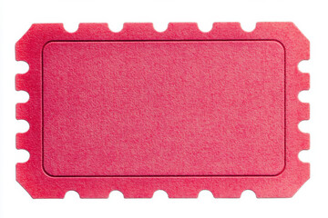 vibrant red ticket with textured surface and perforated edges, perfect for events or promotions. Ideal for adding pop of color to any design