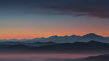 Obraz premium sunset in the mountains