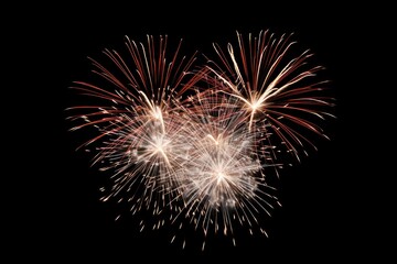 Fototapeta premium Fireworks outdoors night illuminated.