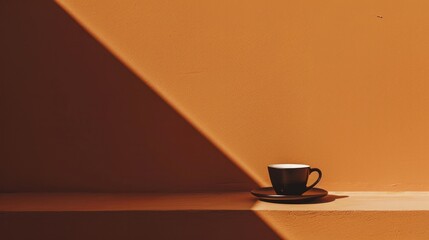 The overall aesthetic of the image is modern and minimalistic, with a cohesive color scheme of warm tones that evoke the feel of coffee.