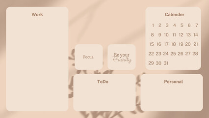Desktop Background Organizer Wallpaper Beige