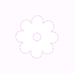 シンプルな波線のお花アイコン♪