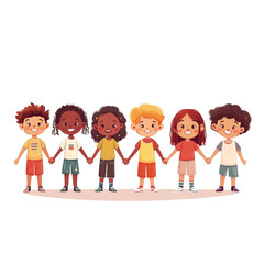 Fototapeta premium Children holding hands