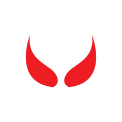 Fototapeta premium Devil horn Vector icon design illustration Template