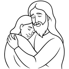 divine moments of jesus christ embracing