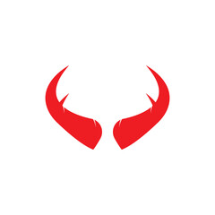 Devil horn Vector icon design illustration Template