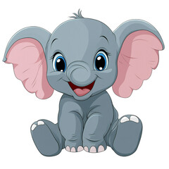 Fototapeta premium Cute Cartoon Elephant