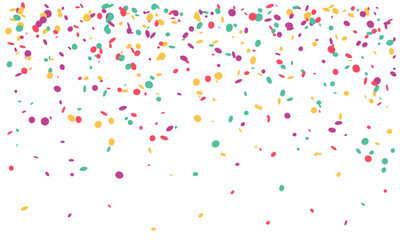Faling confetti for festival background, birthday party invitation, carnival celebrate, glamour concert. Shiny colourful flying particle. Magic mosaic effect, romantic ceremony vibrant ornament.