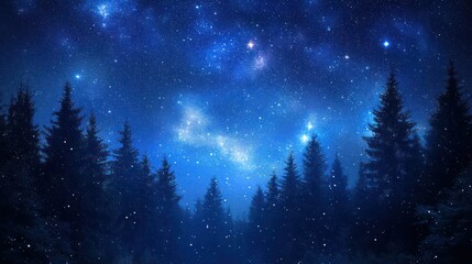 A breathtaking night sky filled with twinkling stars, creating a sense of wonder and tranquility