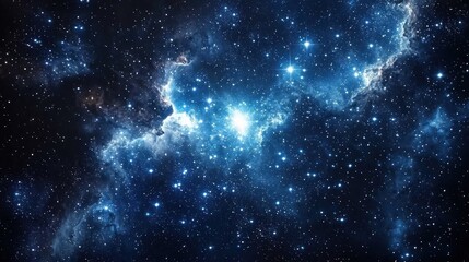 Fototapeta premium A close-up of a cluster of stars forming a constellation, highlighting their brightness against the dark sky