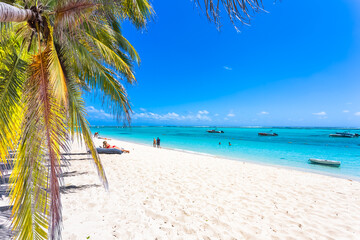 Plage paradisiaque du morne Brabant, île Maurice 