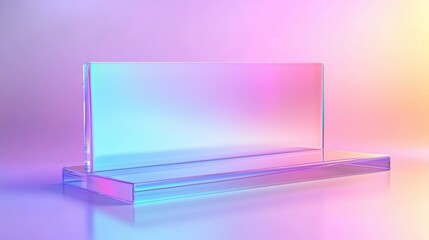 Modern Display Stand with Gradient Colors in Soft Pastel Tones, Suitable for Product Presentation, Advertising, and Photo Backdrops, Ideal for Creative Projects