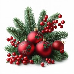 Obraz premium christmas decoration on white background