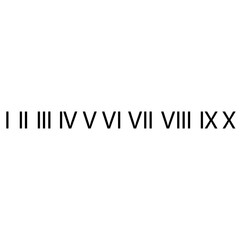 Roman numerals icon vector set. Dial illustration sign collection. Numbers symbol or logo.