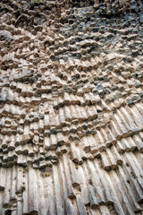 The Symphony of Stones in Garni, Armenia, hexagonal rock formations