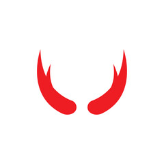Devil horn Vector icon design illustration Template
