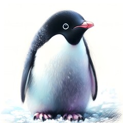아델리펭귄, 파스텔화 (Adélie penguin, pastel painting)