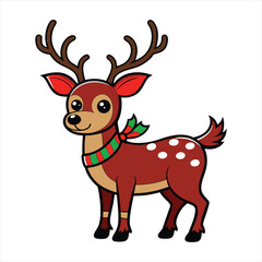 Christmas reindeer vector