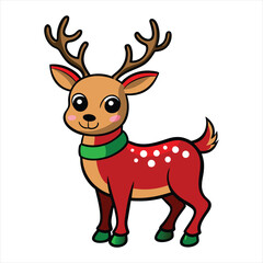 Fototapeta premium Christmas reindeer vector